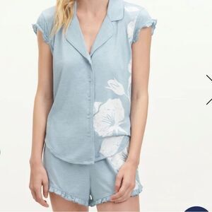 Splendid Forever Yours Short Set Light Blue M NWT IN PACKAGING